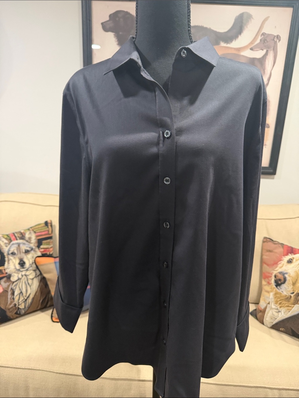 Classic Black Button-Down women’s Shirt nwt Size 3 women’s 16